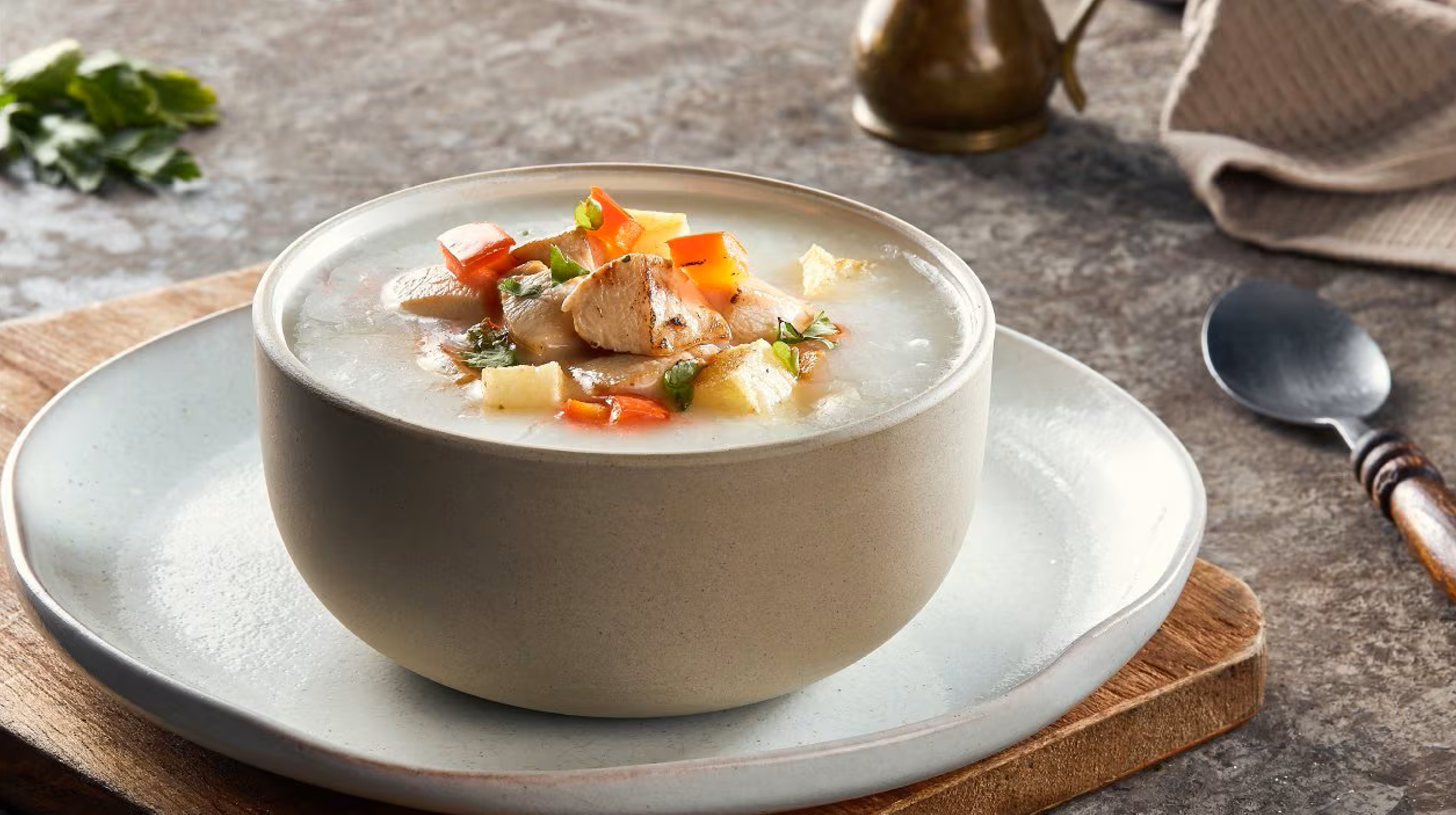 شوربة كريمة دجاج